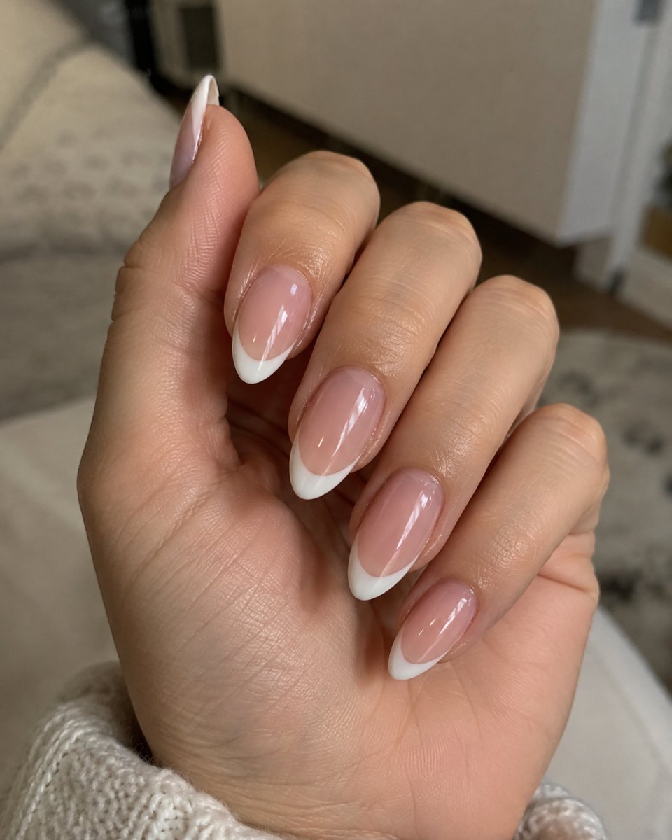 Almond glazed donut French tips