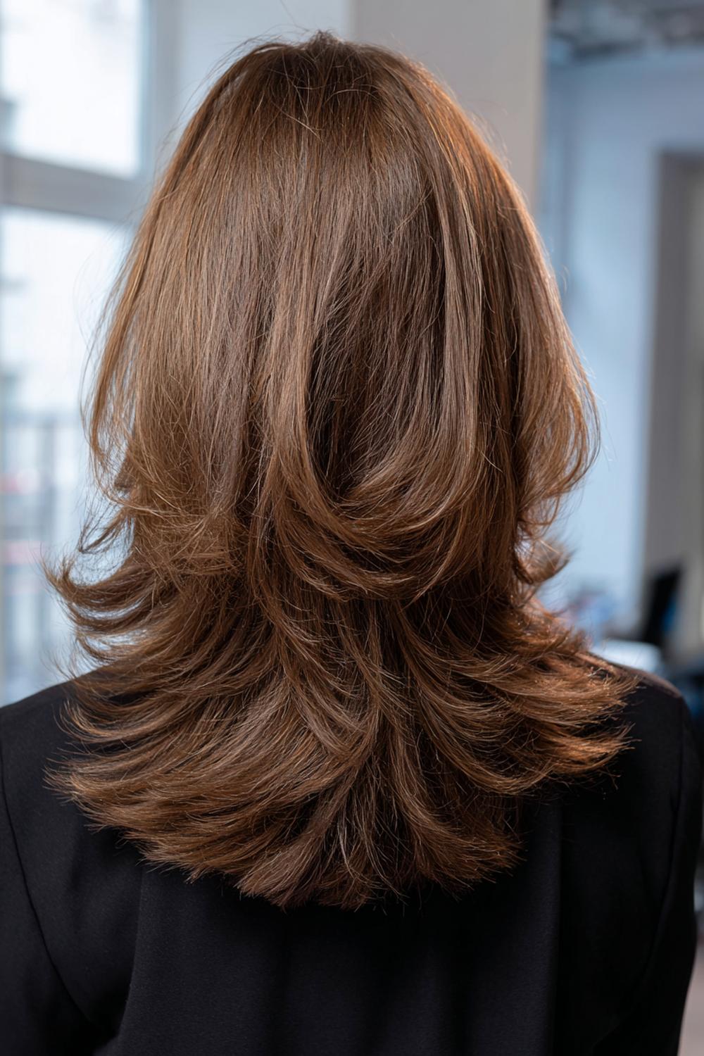 10. Best Hairstyles for 2026: Medium Haircut with Rounded Layers and Bouncy Blowout