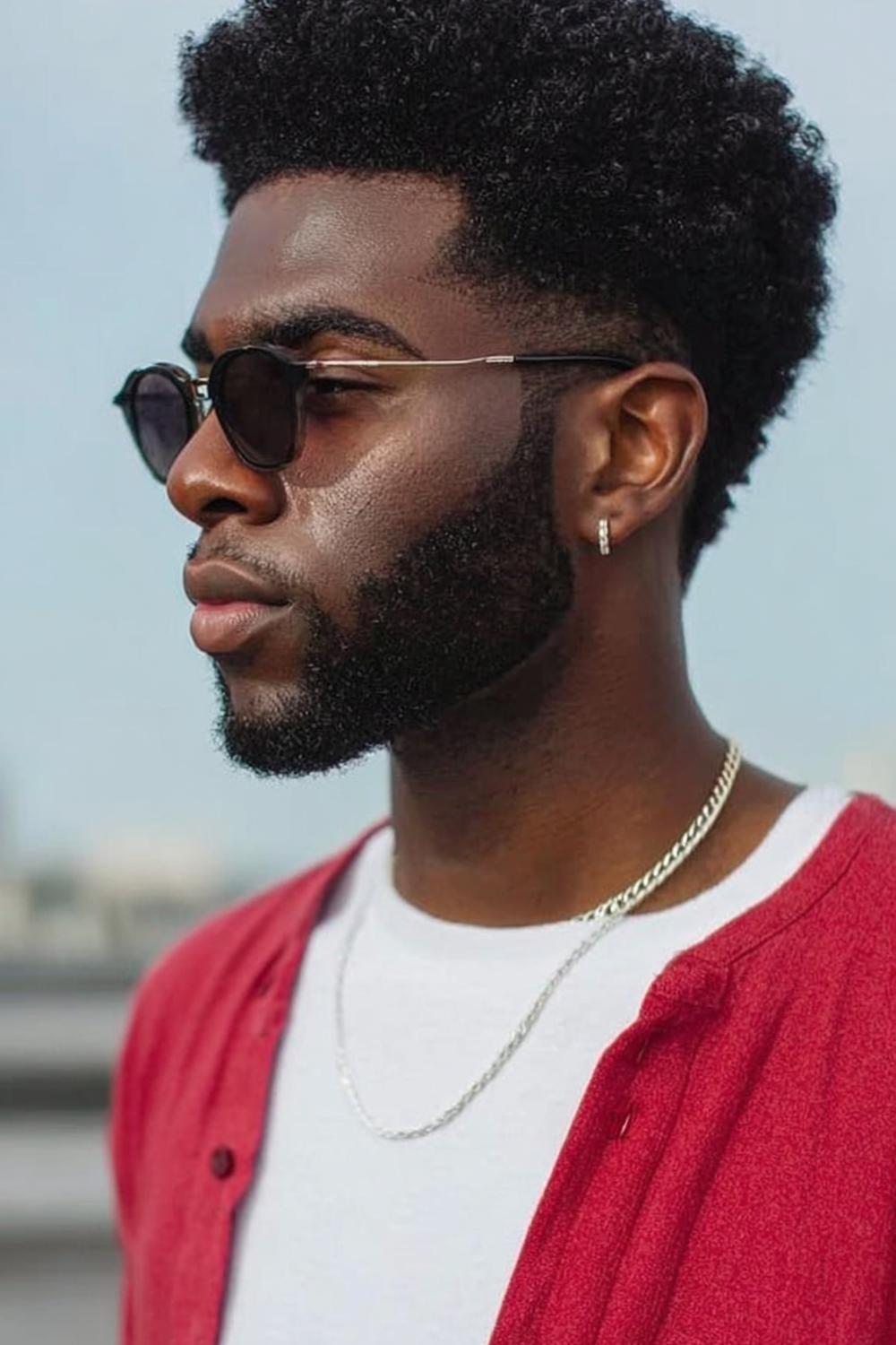 15. Best Hairstyles for 2026: Coily Haircut with Sculpted Taper and Clean Line-Up