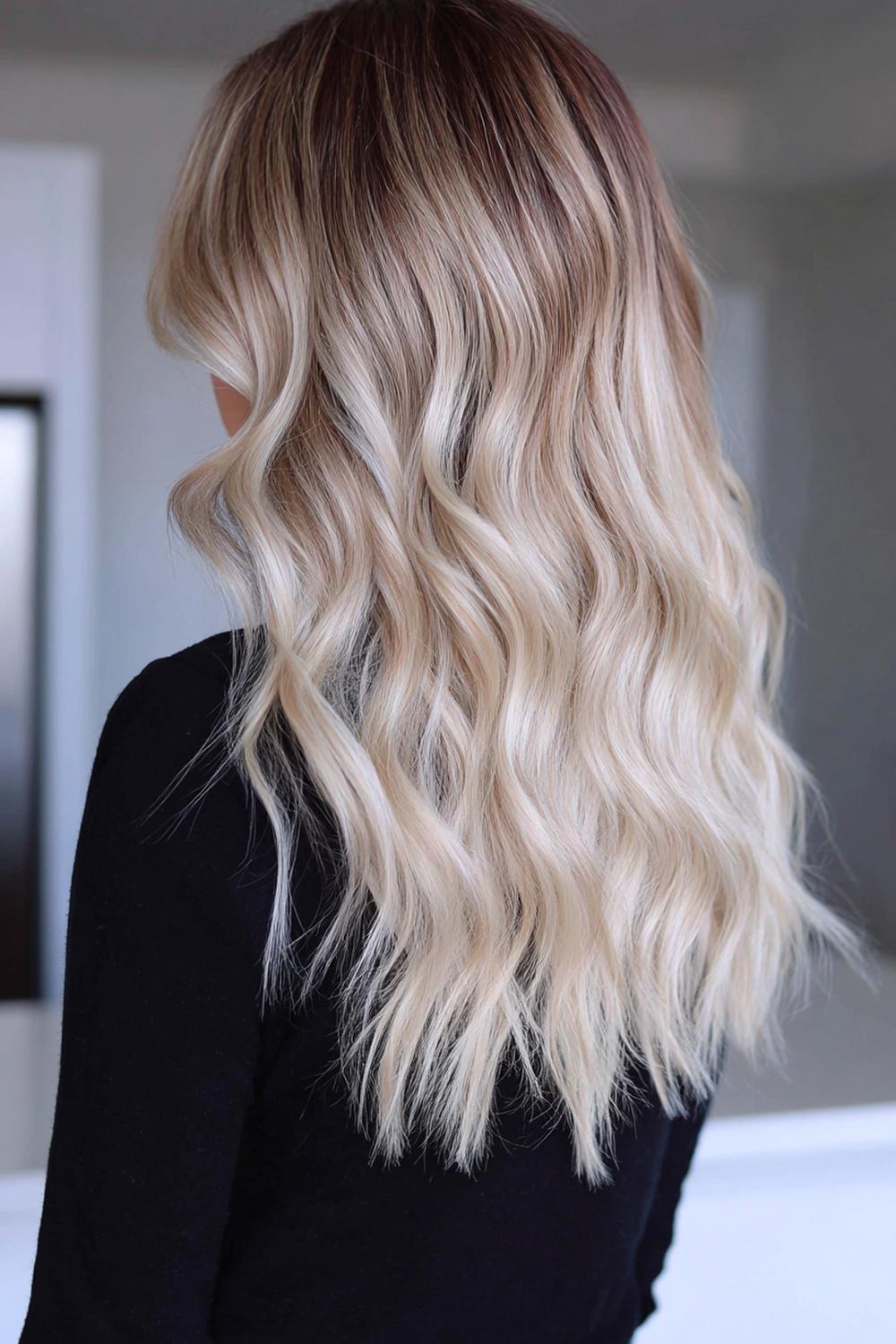 29. Best Hairstyles for 2026: Color Hairstyle with Cool Beige Blonde and Shadow Root