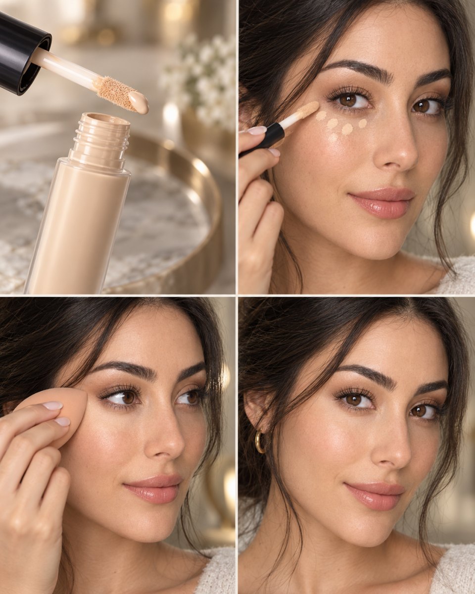 Ariana Grande makeup tutorial concealer placement