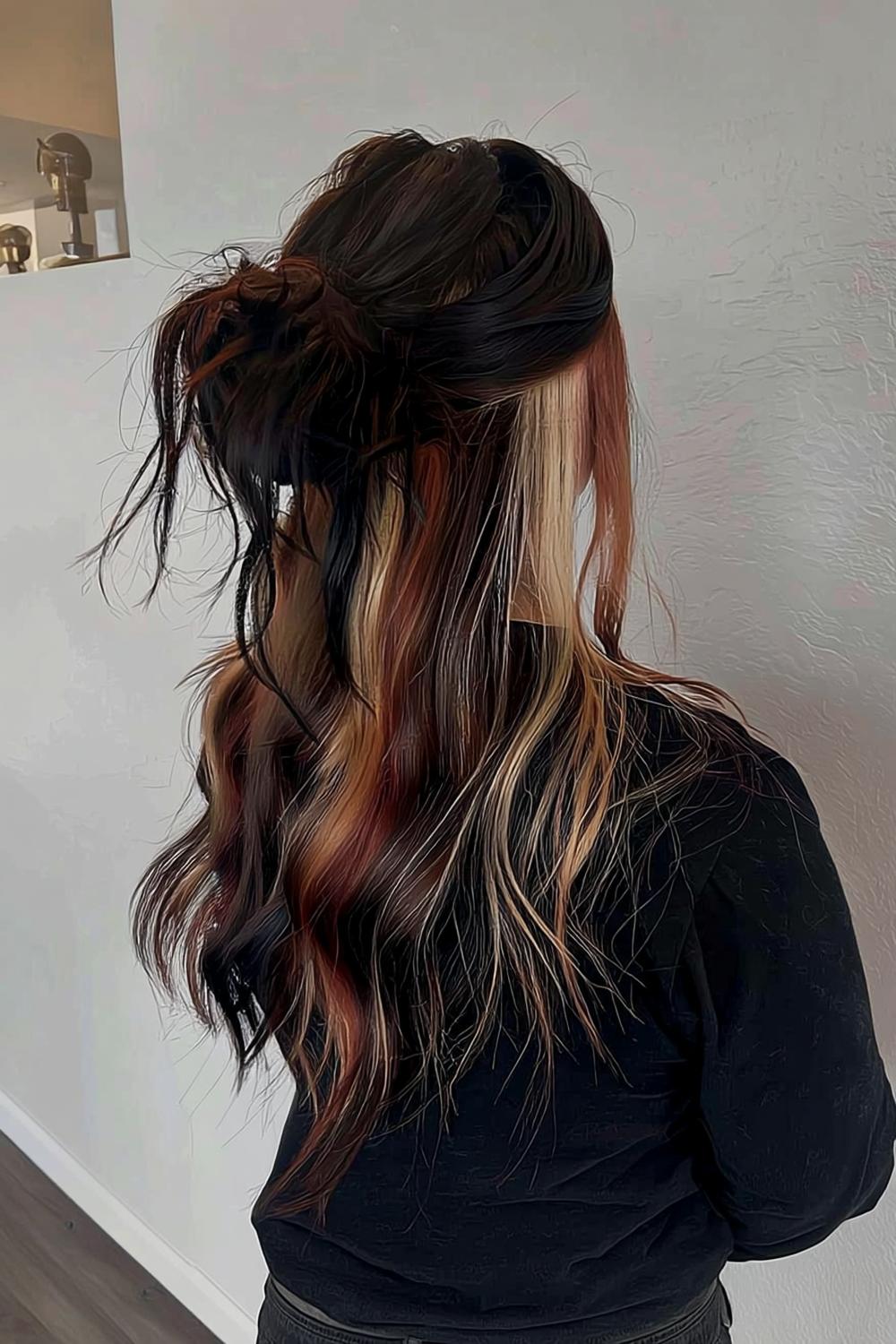 Messy Bun Red Accents