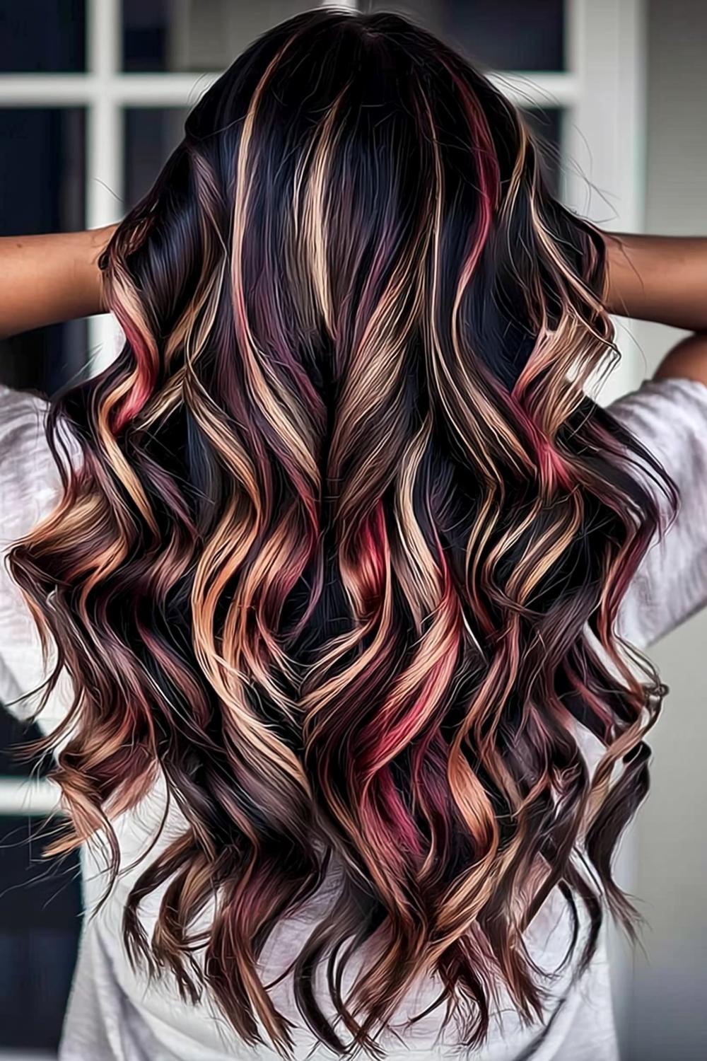 Rich Burgundy Cascades