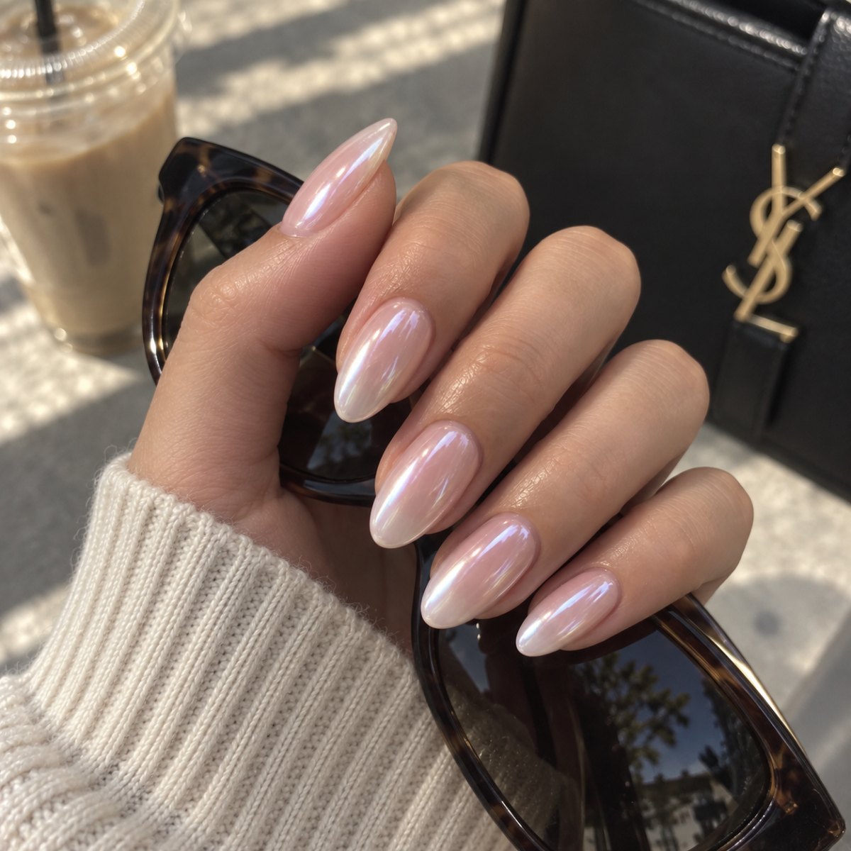 Celebrity inspired glazed nails