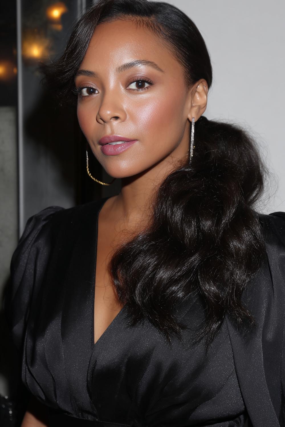 18. Soft Glam Celebrity Inspired Hairstyles 2026 Low Side Pony with Loose Waves