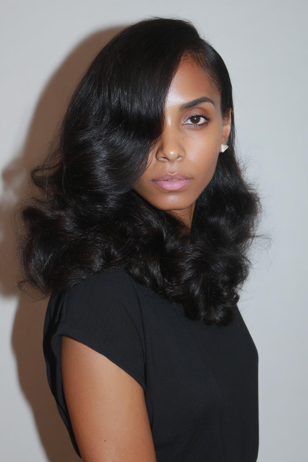 22. Luxe Celebrity Inspired Hairstyles 2026 Silk Press with Deep Side Part