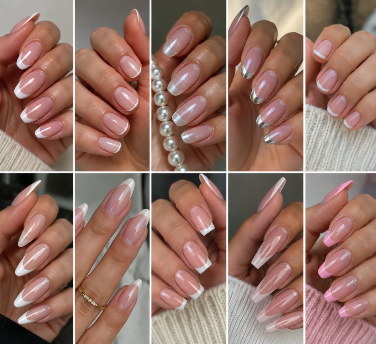 20 Glazed Donut French Tips Ideas for a Soft Chrome Look