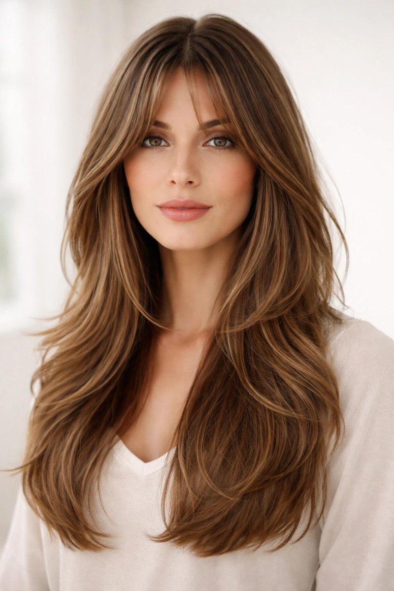 Long Curtain Bangs With Layers Ideas for Every Hair Type