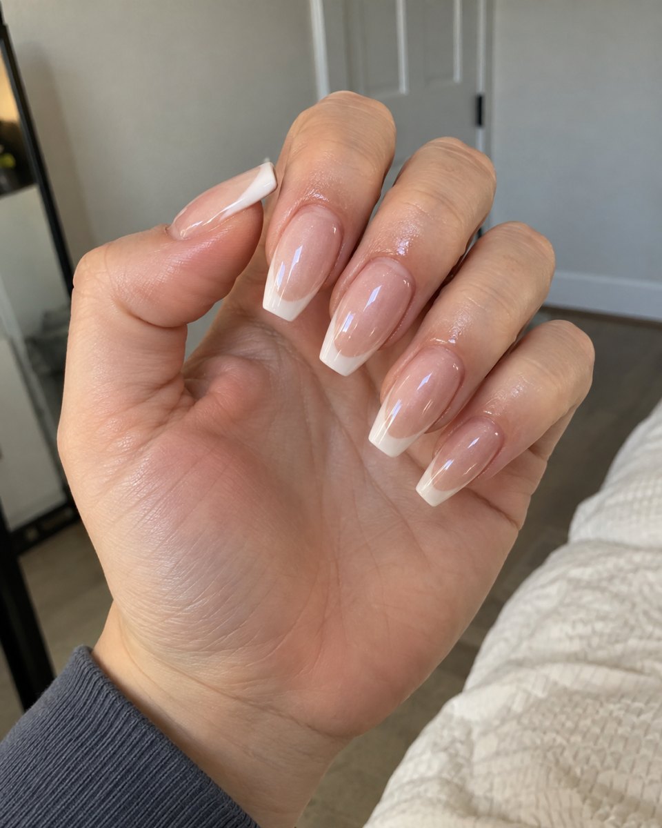 Coffin glazed donut French tips