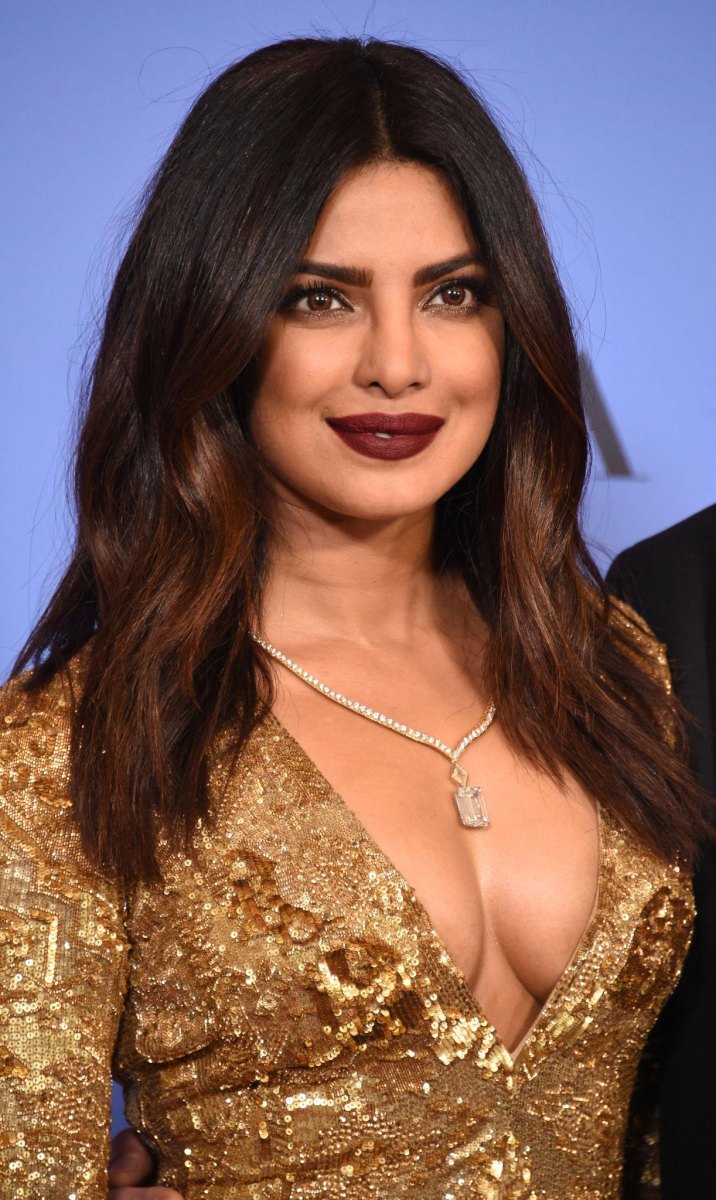 Priyanka Chopra bold lip glam finish