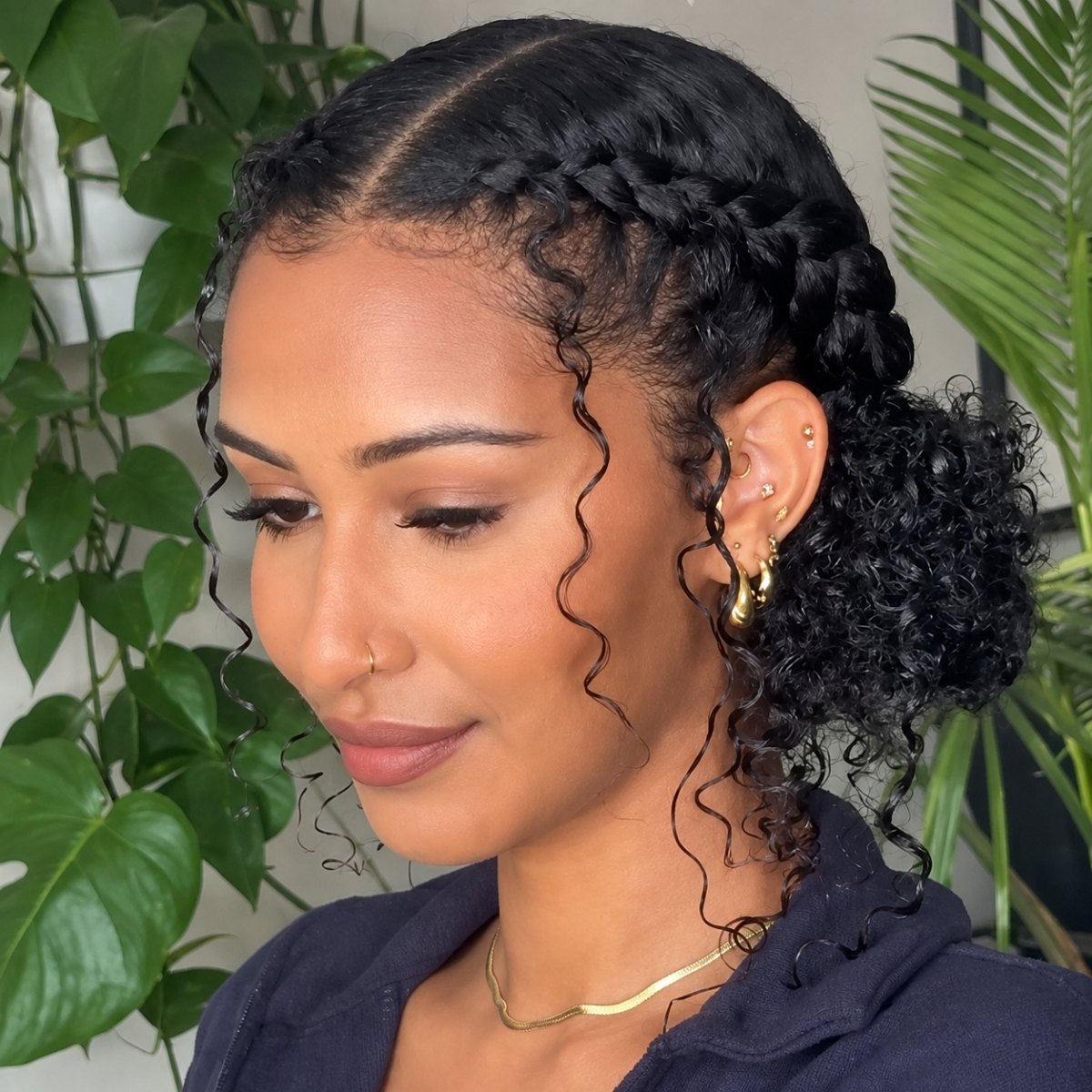 Protective style for curly hair