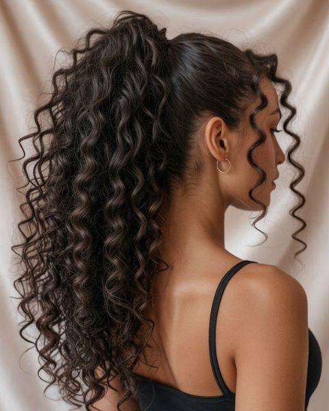 Curly ponytail hairstyle