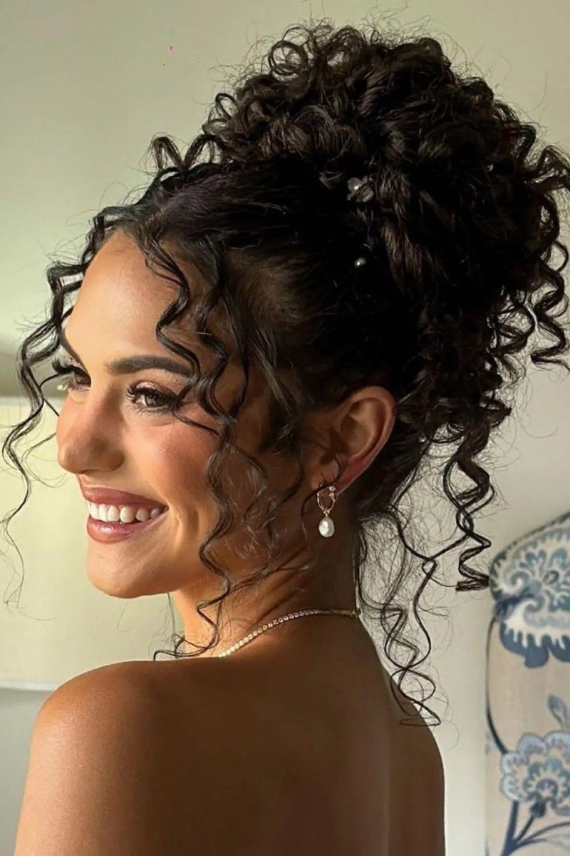 Curly updo hairstyle