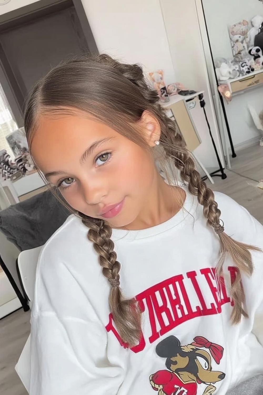 Casual Braided Pigtails Charm