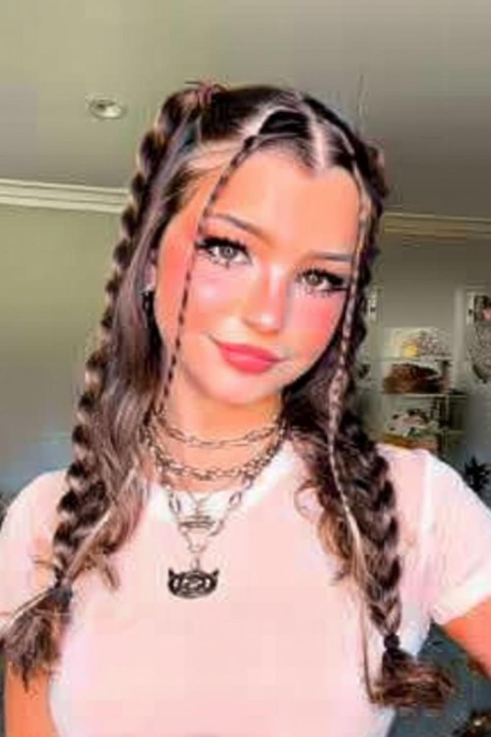 Edgy Braids with Bold Makeup