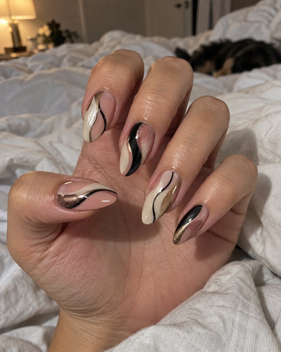 Abstract art manicure