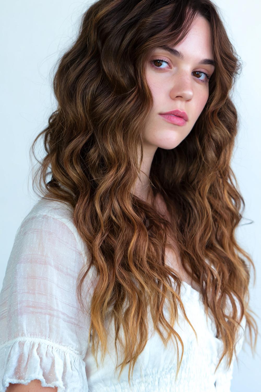 15. Beachy Wave Hairstyle with Quick Flat-Iron Bends and Texturizing Spray