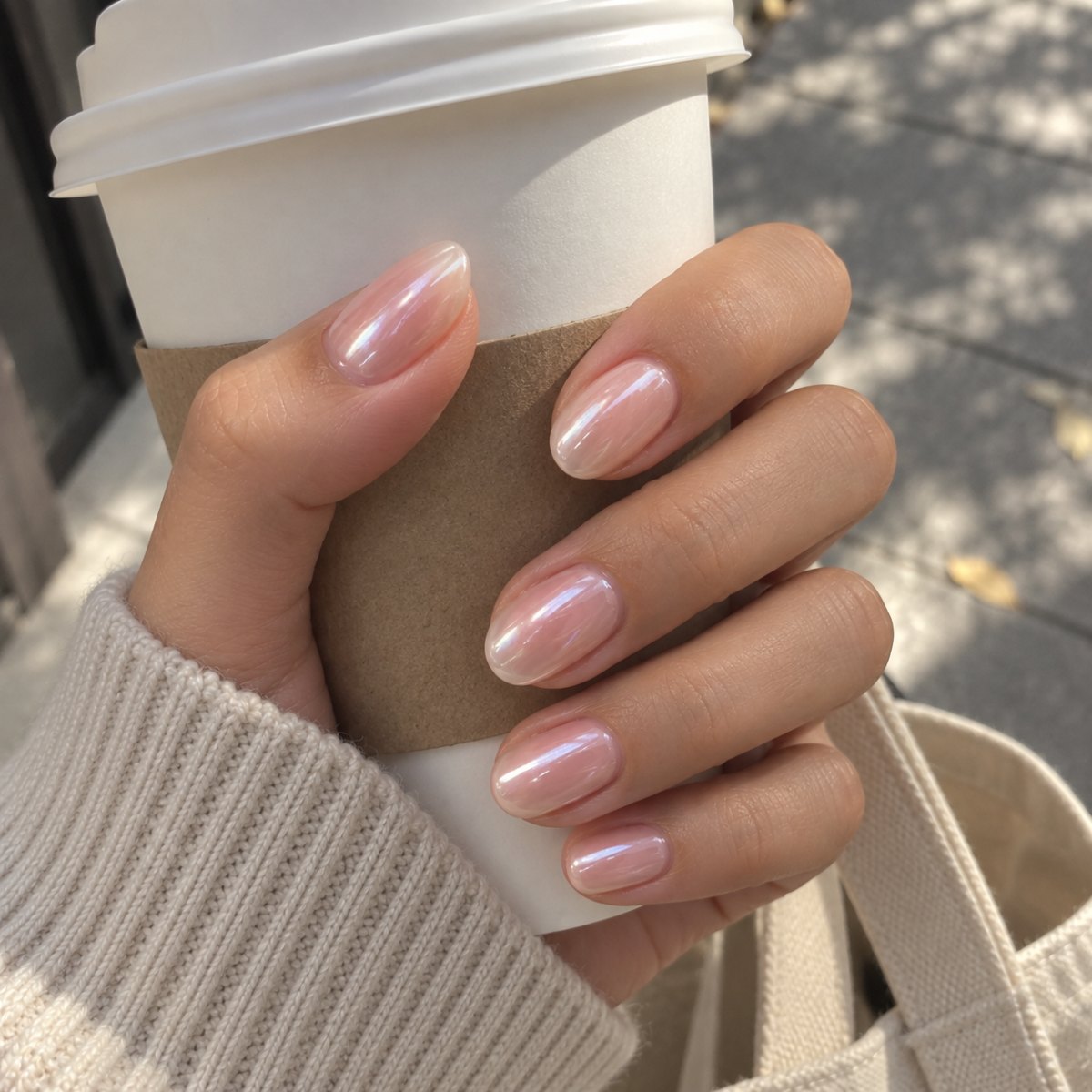 Everyday glazed donut nail inspiration