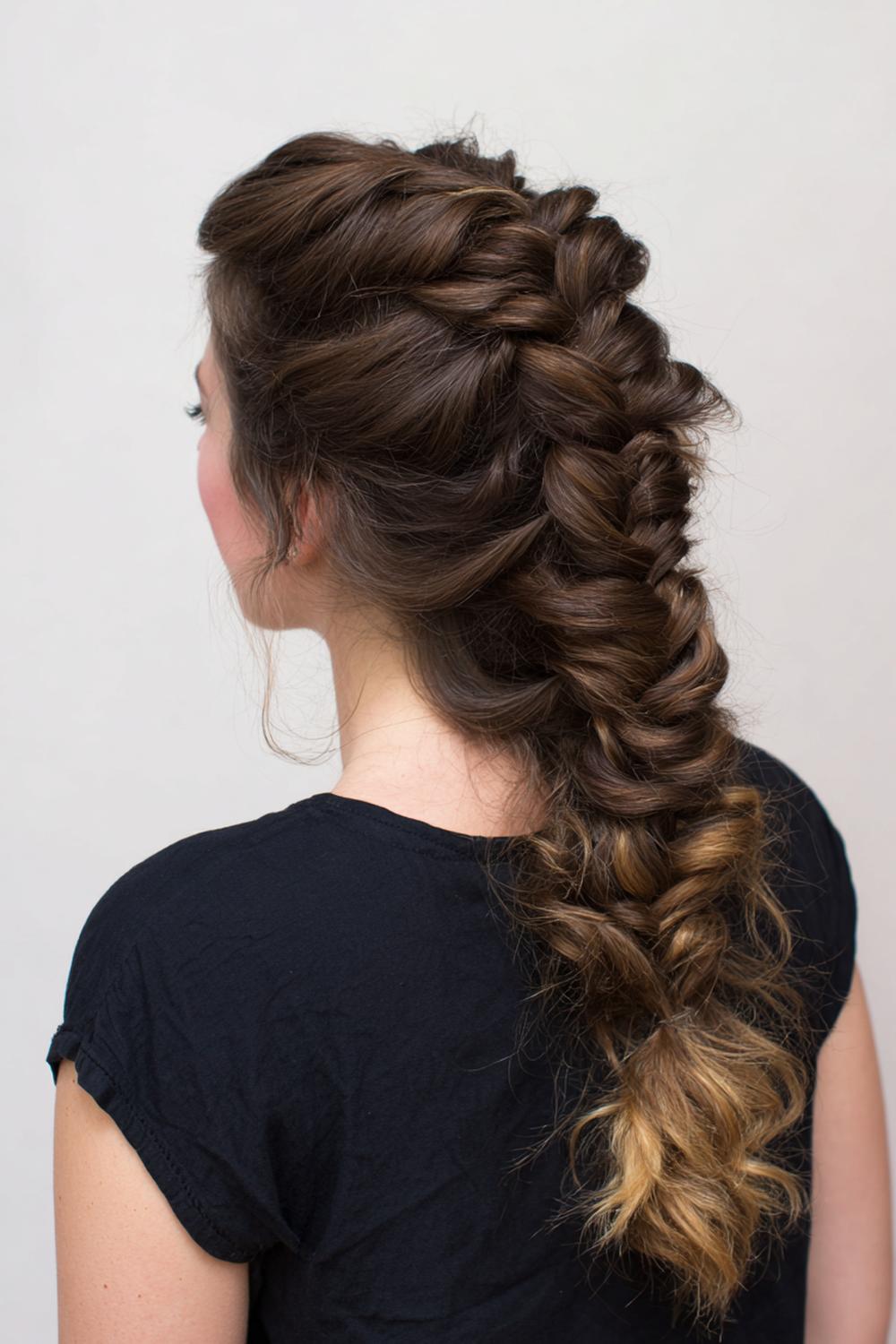 10. Everyday Hairstyles for Women: Loose Dutch Braid with Pancaked Volume