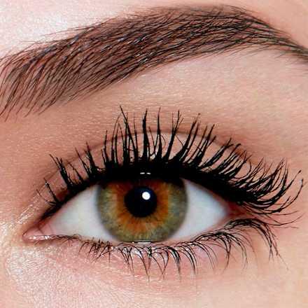 Adriana Lima finished eye makeup closeup