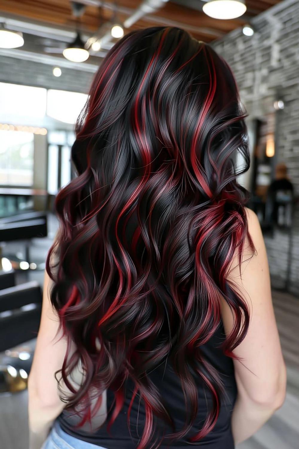 Burgundy Ribbon Highlights