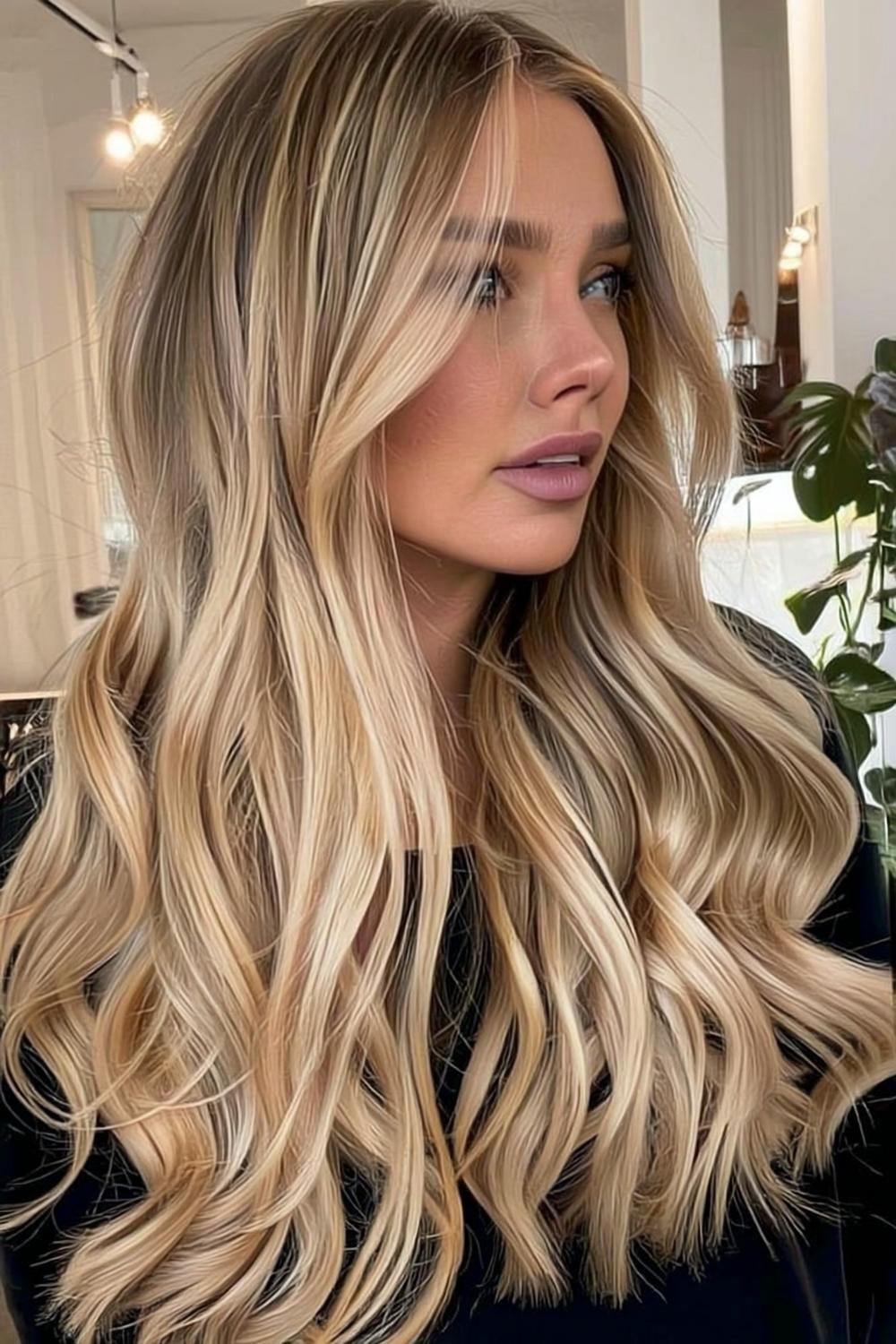 Golden Blonde Waves