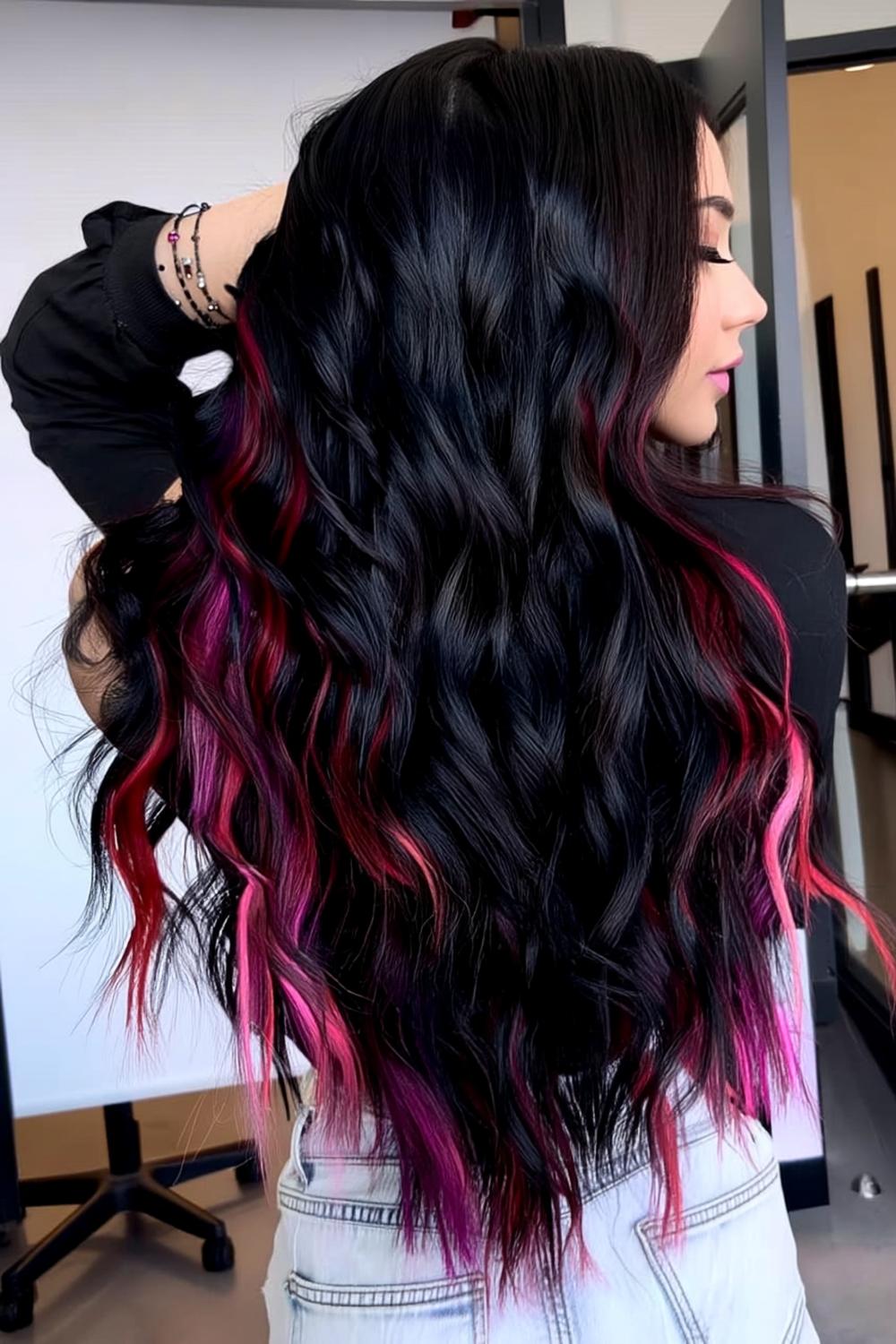 Magenta Accent Waves