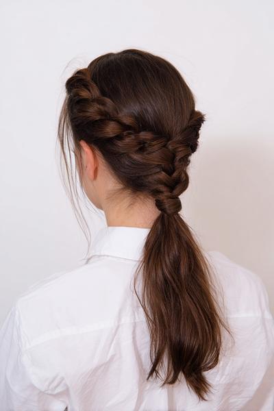 11. Five-Minute Rope Braid Ponytail for Hairstyles Braids Easy Chic