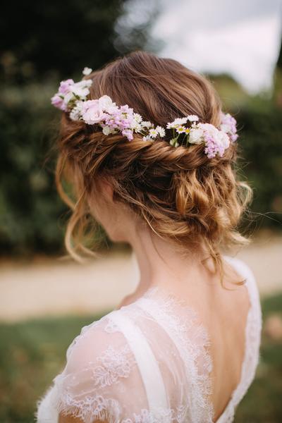 17. Milkmaid Wrap Crown in Hairstyles Braids Ideas for Weddings