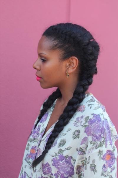 22. Chunky Side-Swept Braids for Hairstyles Braids Natural Hair Glam