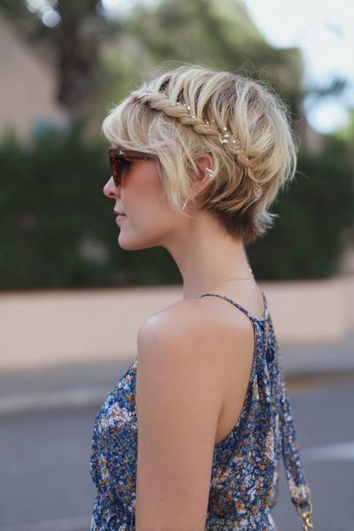 26. Micro Braided Pixie Accents in Hairstyles Braids Short Hair