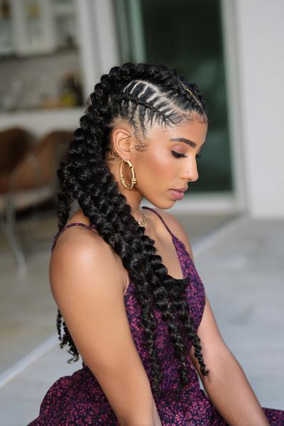 5. Small Triangle-Part Set with Hairstyles Braids Knotless Flow