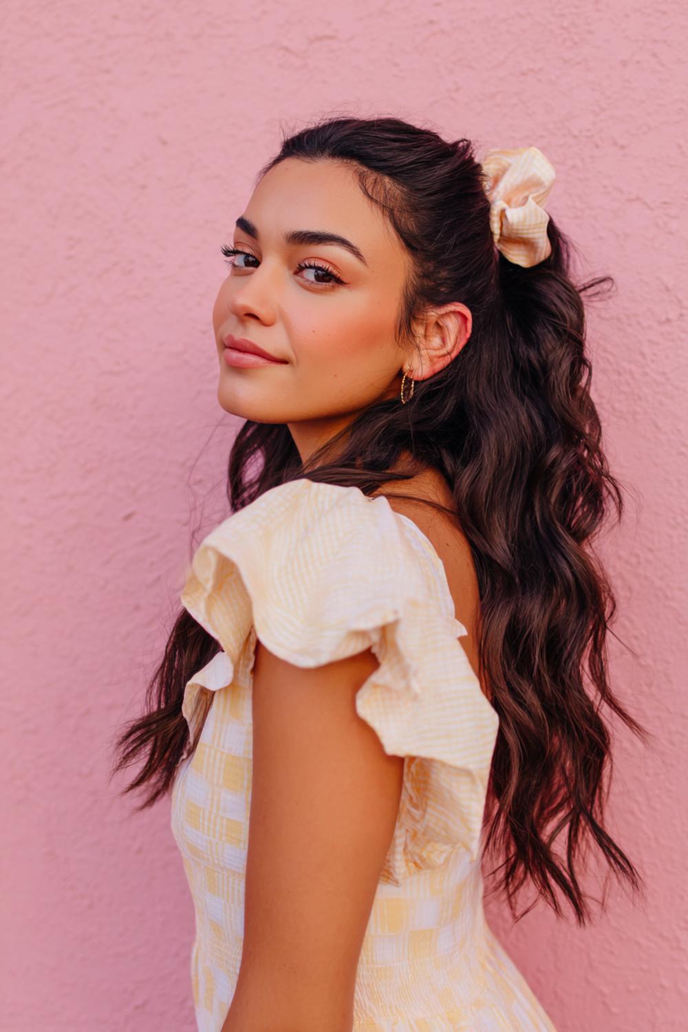 13. Hairstyles for All Hair Types: Heatless Overnight Waves with Satin Scrunchie