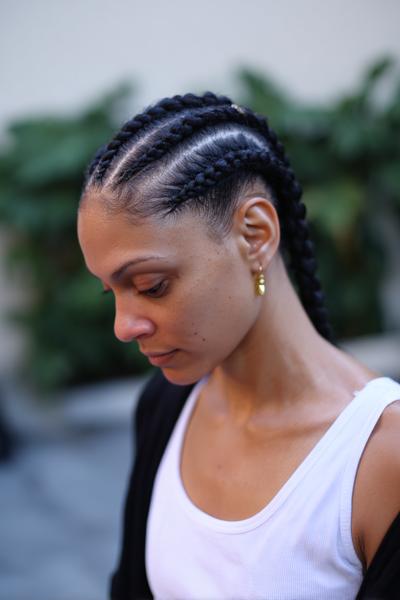 21. Zigzag Part Cornrows for Hairstyles for Black Women Cornrows With Micro Rows and a Sleek Nape Tuck for hairstyles for black women wig ideas