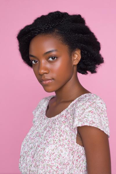 6. Mini Twist Halo for Hairstyles for Black Women Natural With Side-Swept Volume and Soft Edges