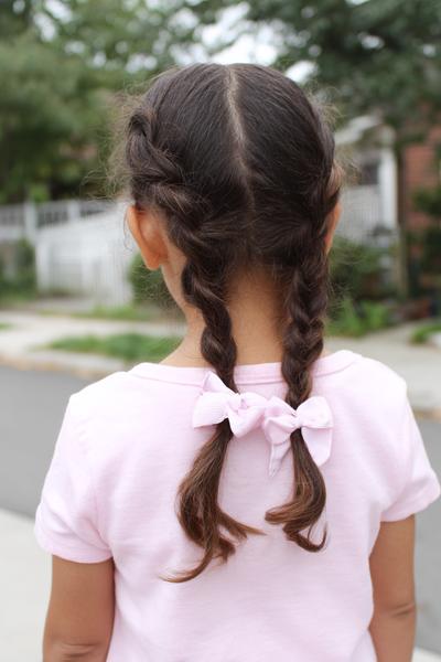 2. Bubble Braid Pigtails for hairstyles for kids easy ideas