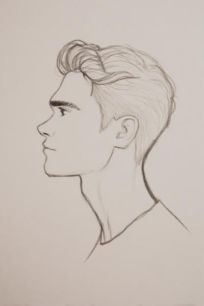 22. Stylized Pompadour Profile for hairstyles for men drawing ideas
