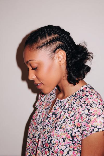 13. Side-Part Pixie-Length Braids with Soft Curls for hairstyles for school braids black short ideas