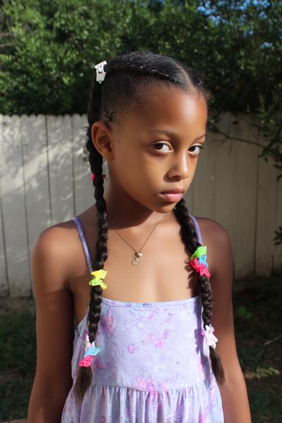 27. Simple Box Braids with Colorful Clips for little black girls simple school hairstyles braids ideas