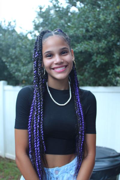 6. Center-Part Knotless Box Braids for hairstyles for school braids black teens ideas