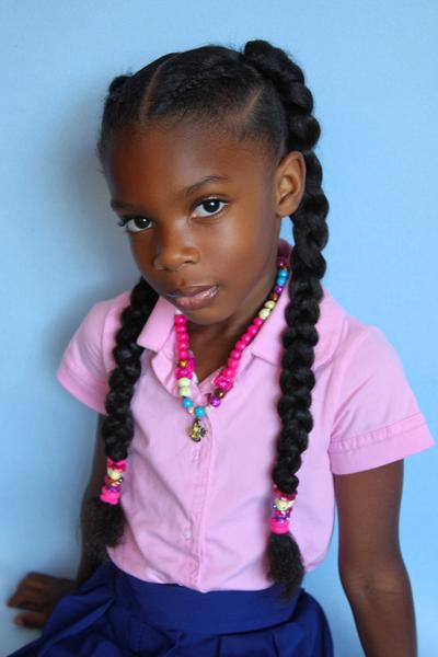 5. Double Dutch Braids with Beaded Ends for hairstyles for school braids black kids ideas