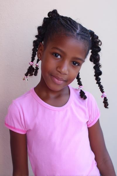 15. Mini Twists into Pigtails for Hairstyles for School Curly Hair Kids with Bead-Free Ends