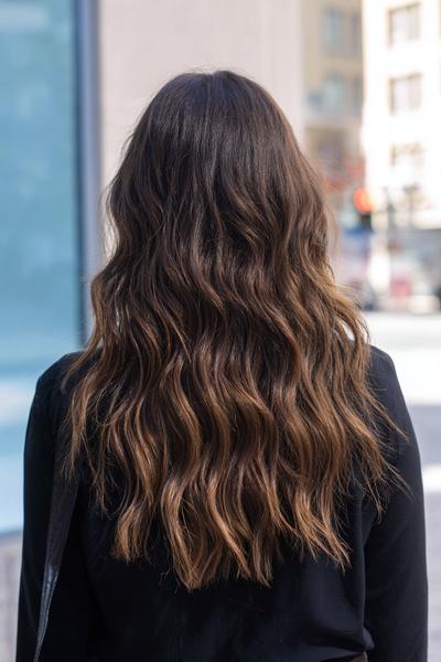 18. Coffee-Run Texture Waves for hairstyles for school downtown ideas
