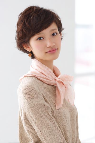 24. Scarf-Wrapped Low Tuck for Hairstyles for School Short Hairs in Soft Pastels
