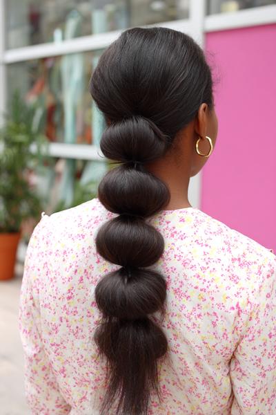 8. Bubble Ponytail for Hairstyles for School Up Easy With Even Spaced Elastics