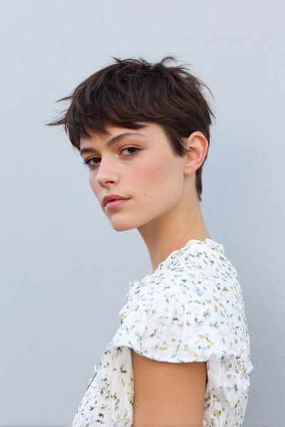 11. Textured Pixie for Hairstyles for School Short Hair with Side-Swept Fringe