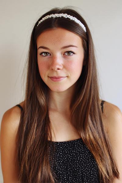 18. Straight Hair Headband Tuck for Hairstyles for School Straight Hair with Pearls