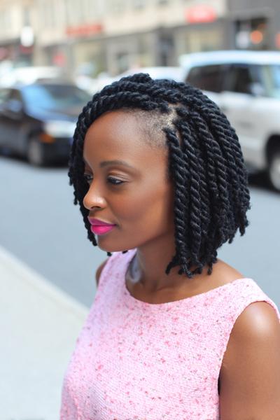 3. Defined Mini Twists Bob for hairstyles for short hair black women ideas