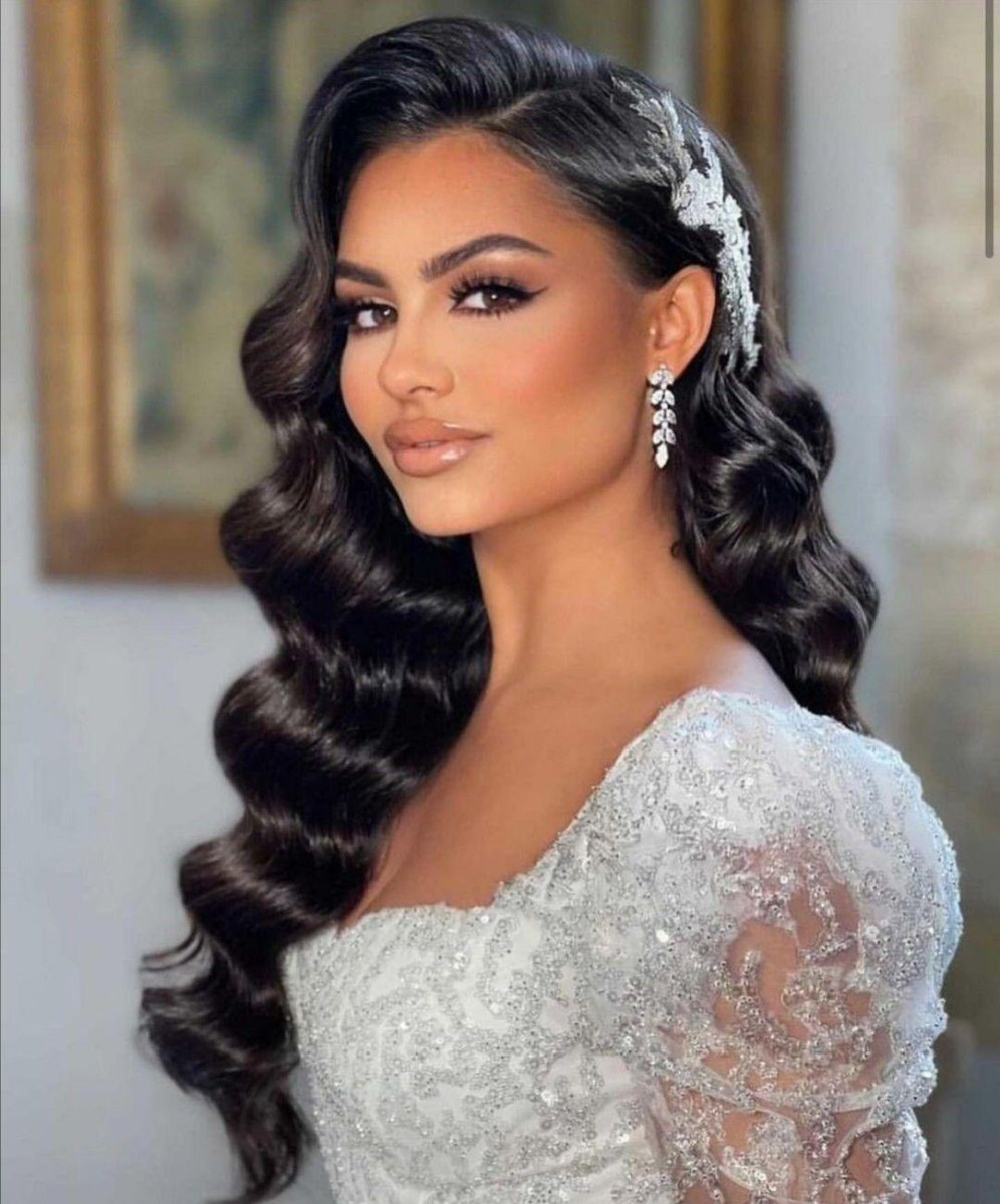 Bridal Hollywood waves hairstyle