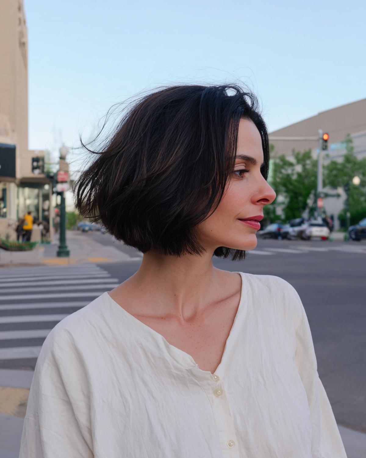 Dark Chin Length Bob